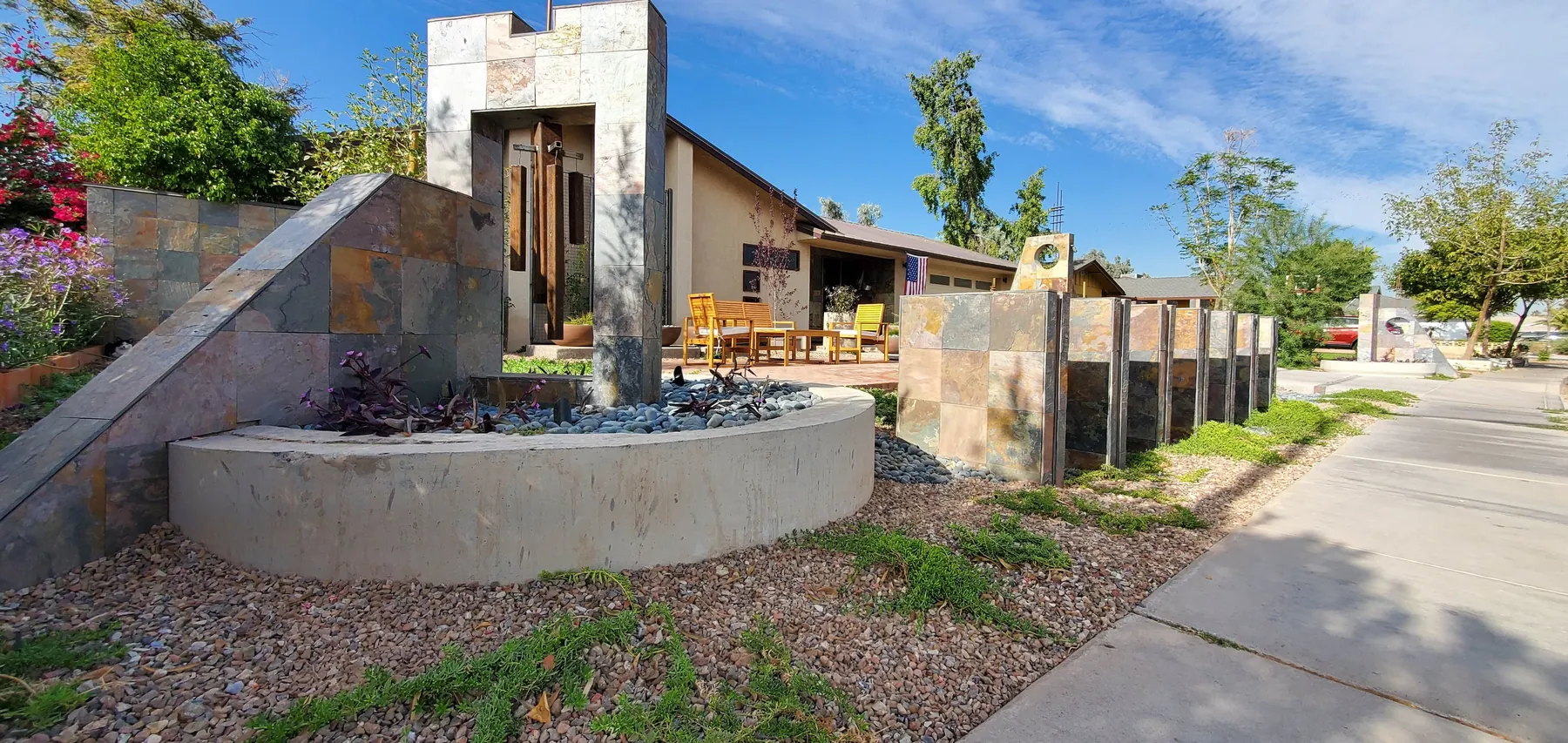 Outdoor kitchen, mountain view