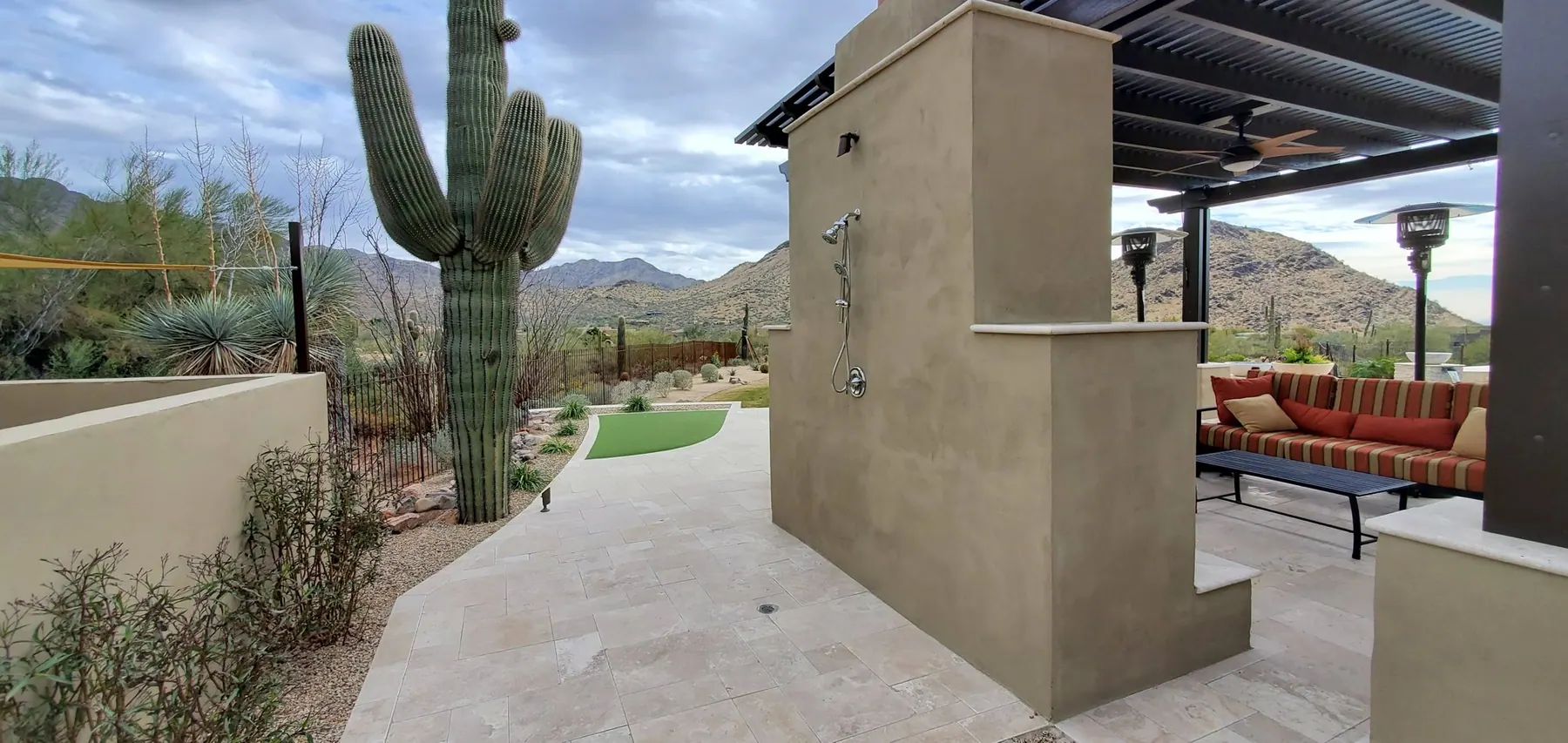Stucco patio + misting
