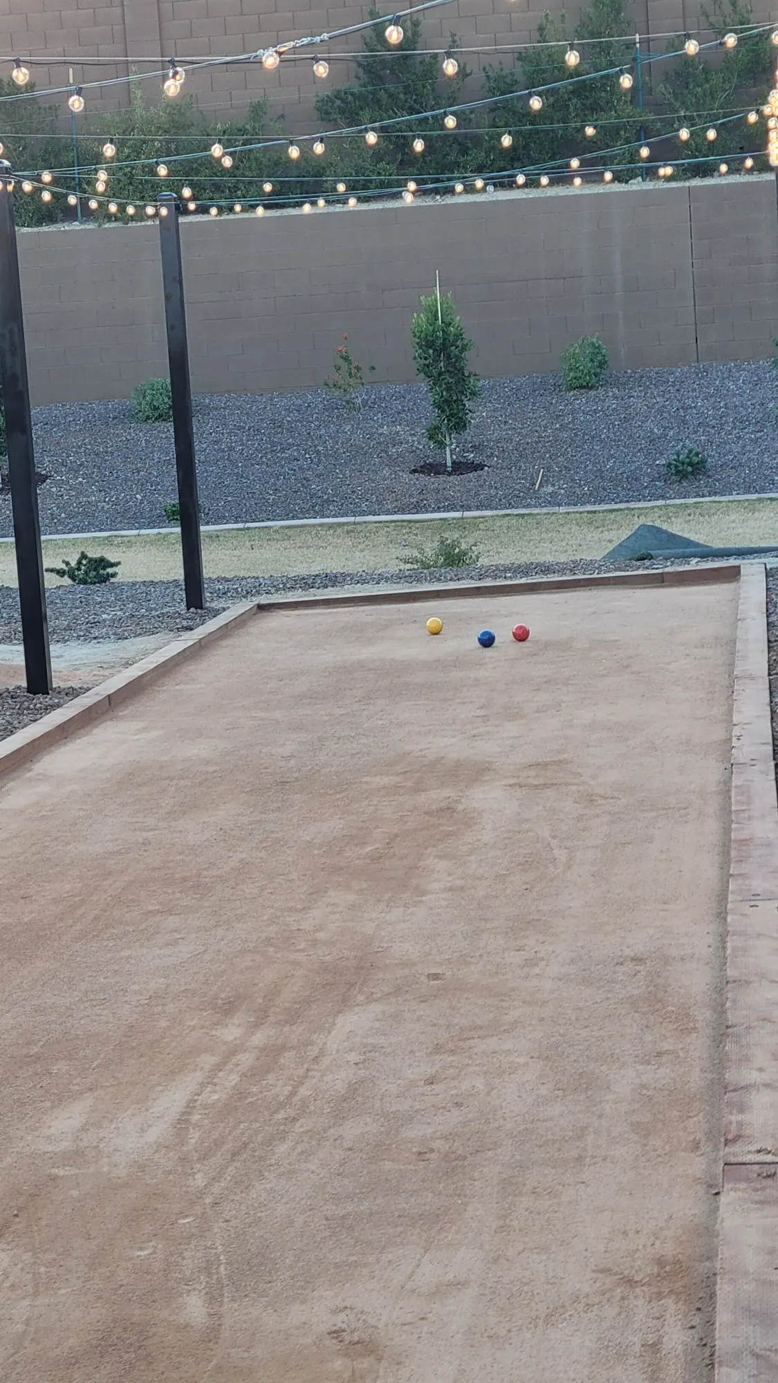 Custom bocce court build